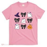 Spooky Season Cute Boo Ghost Coquette Halloween T-Shirt thumb 0