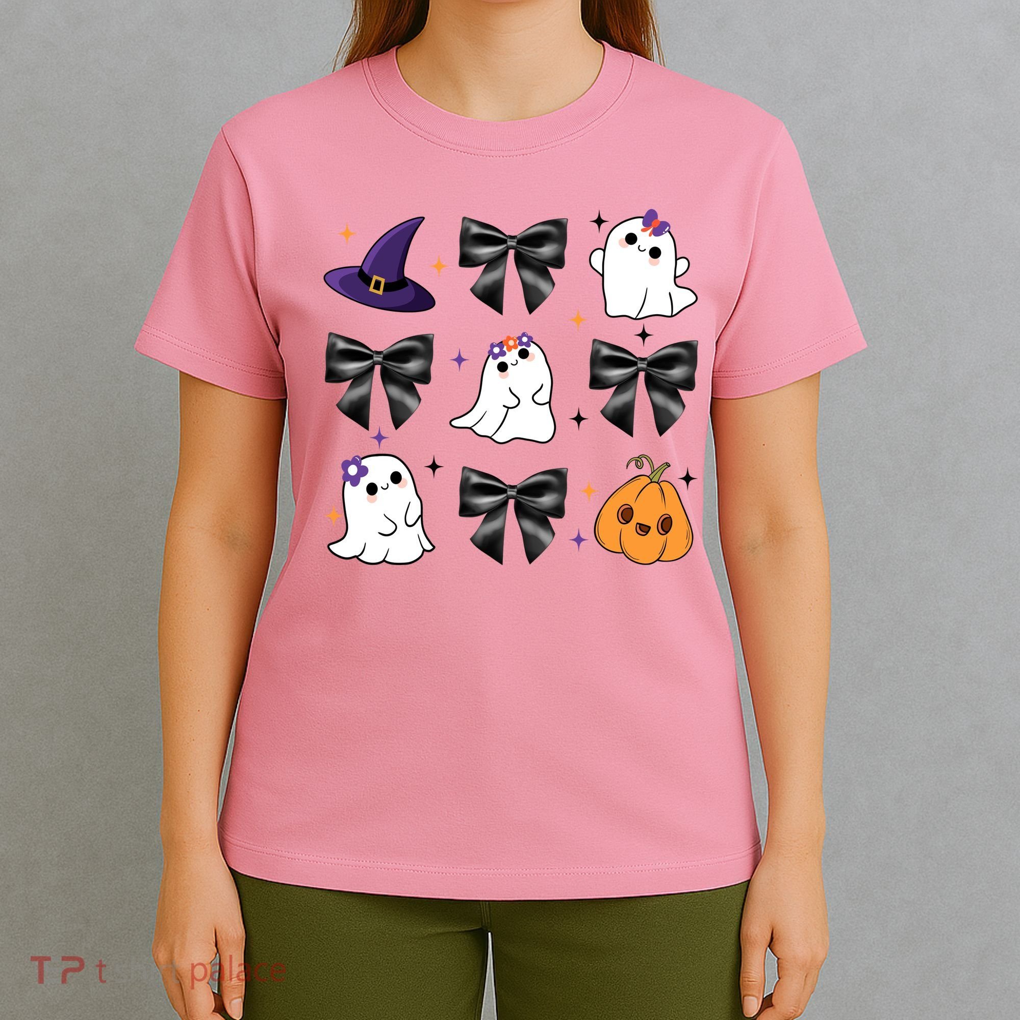 Spooky Season Cute Boo Ghost Coquette Halloween T-Shirt