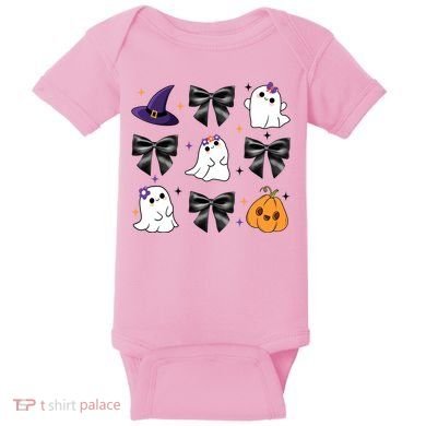 Spooky Season Cute Boo Ghost Coquette Halloween Baby Bodysuit