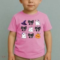Spooky Season Cute Boo Ghost Coquette Halloween Toddler T-Shirt thumb 2