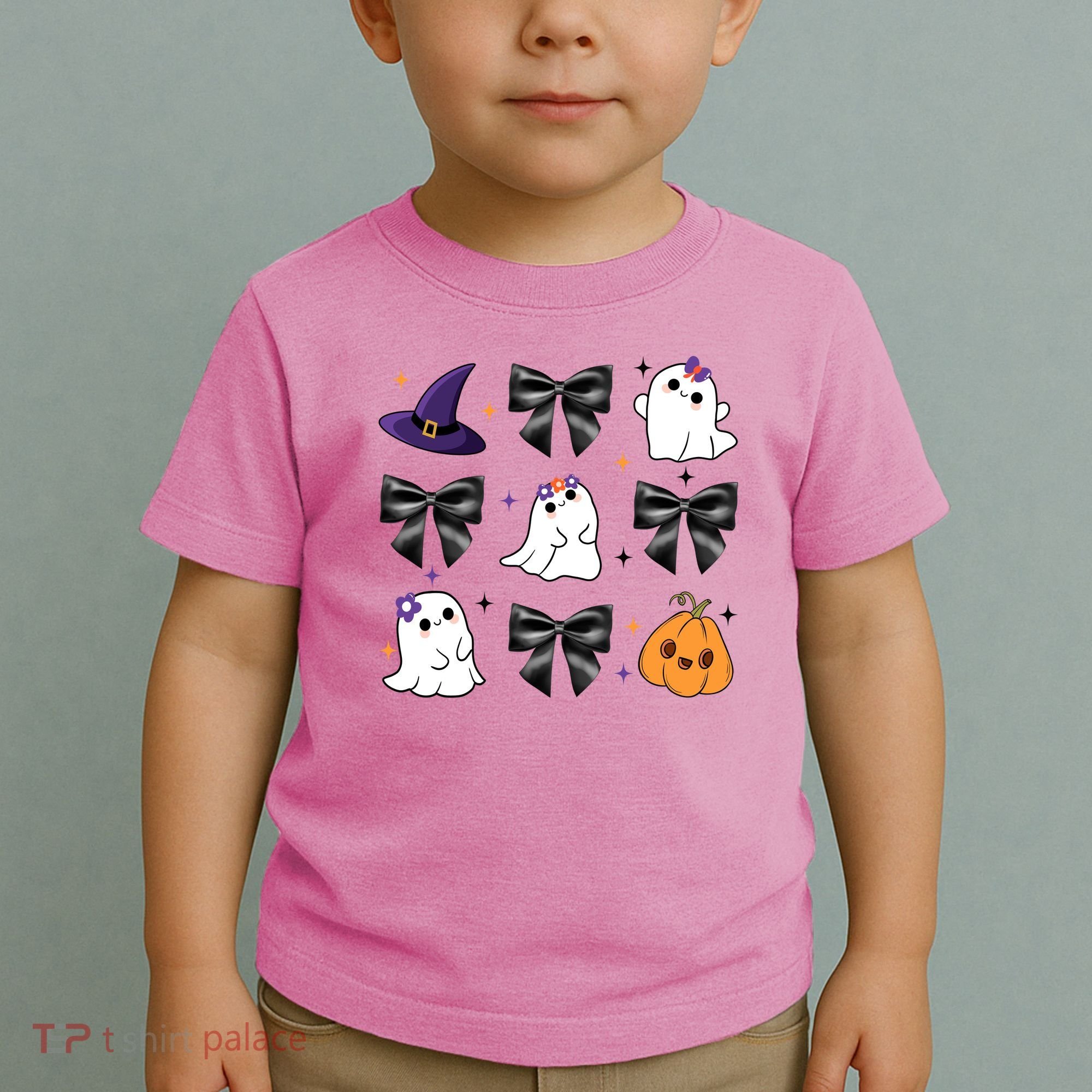 Spooky Season Cute Boo Ghost Coquette Halloween Toddler T-Shirt