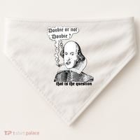 Shakespeare Smoking Doobie Or Not Doobie That Is The Question USA-Made Doggie Bandana thumb 0