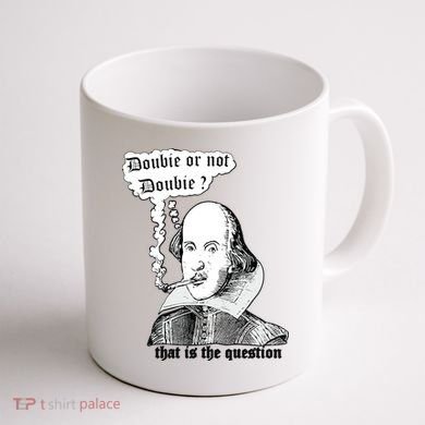 Shakespeare Smoking Doobie Or Not Doobie That Is The Question Coffee Mug back