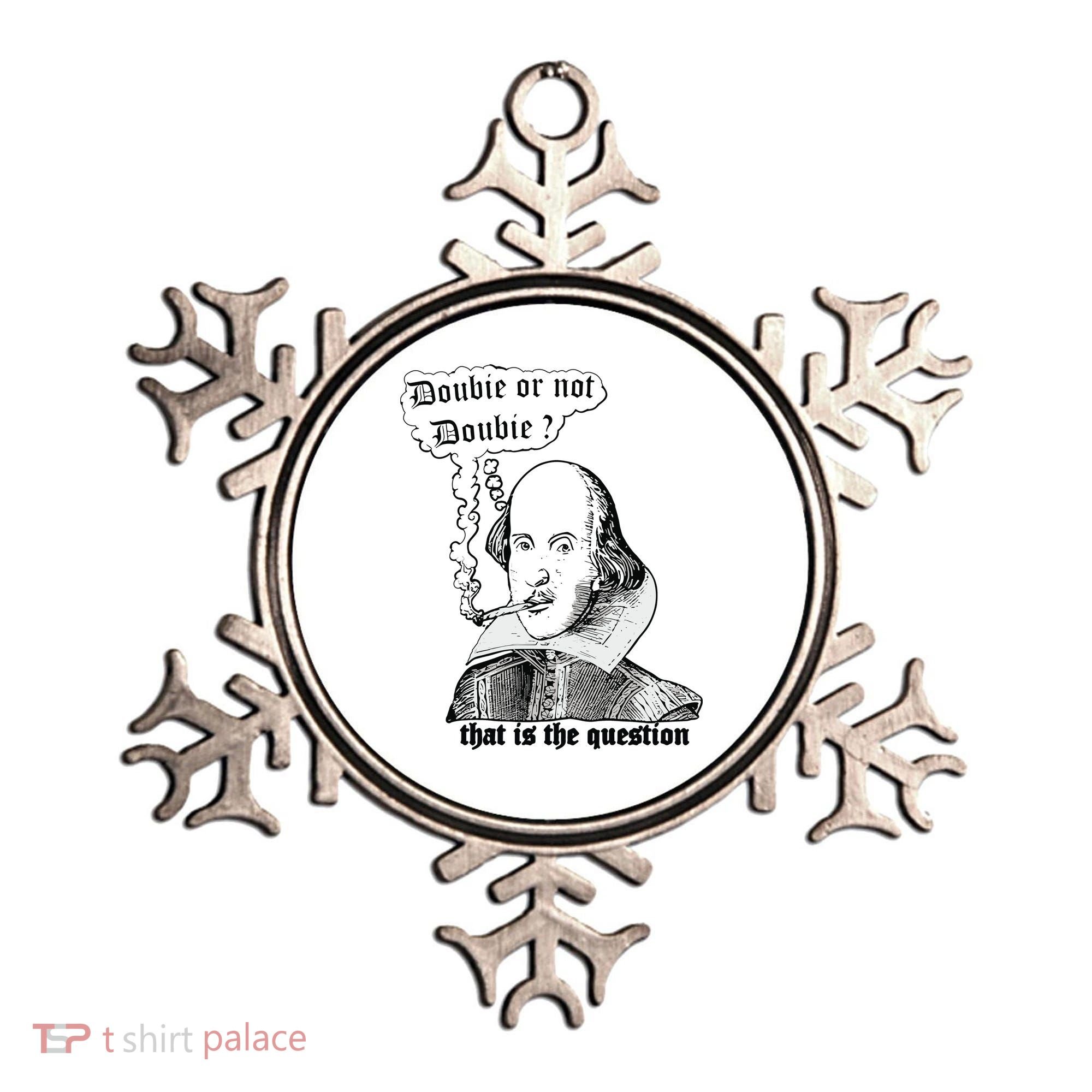 Shakespeare Smoking Doobie Or Not Doobie That Is The Question Ornament