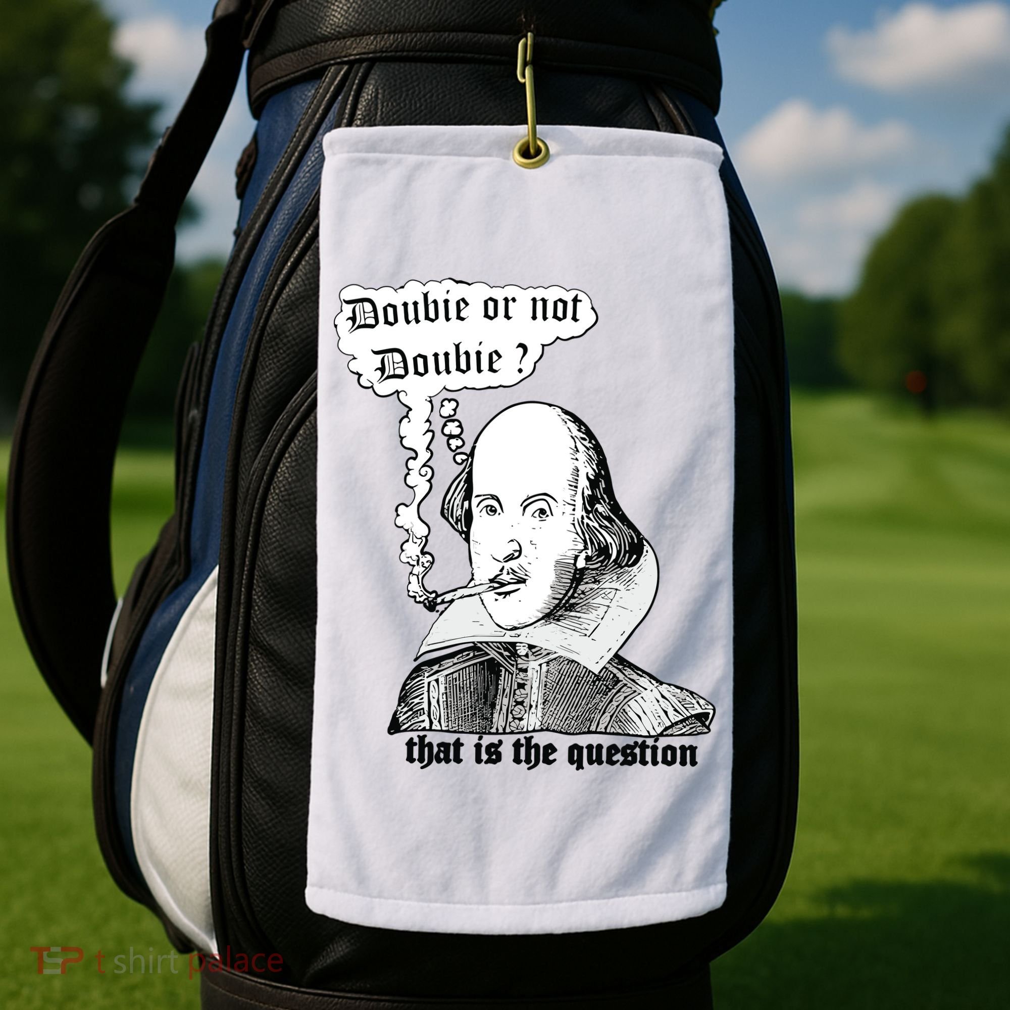 Shakespeare Smoking Doobie Or Not Doobie That Is The Question Golf Towel