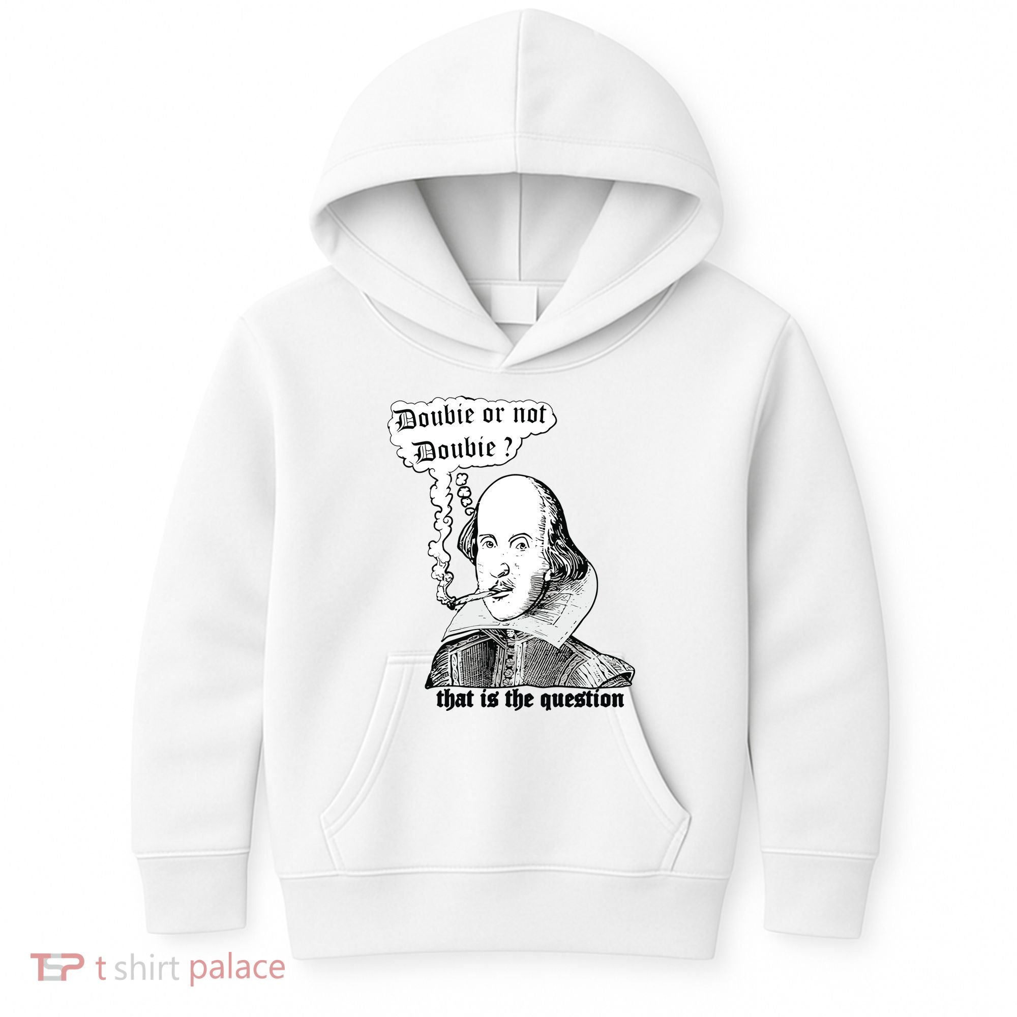 Shakespeare Smoking Doobie Or Not Doobie That Is The Question Kids Hoodie