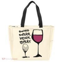 Swing Swear Drink Repeat Golf & Wine Wome Tote Bag thumb 0
