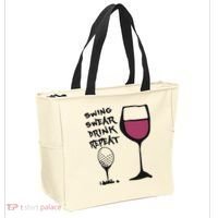 Swing Swear Drink Repeat Golf & Wine Wome Tote Bag thumb 2