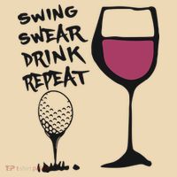 Swing Swear Drink Repeat Golf & Wine Wome Tote Bag thumb 4