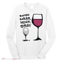 Swing Swear Drink Repeat Golf & Wine Wome Long Sleeve Shirt thumb 0