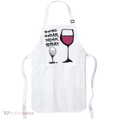 Swing Swear Drink Repeat Golf & Wine Wome Apron