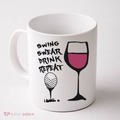 Swing Swear Drink Repeat Golf & Wine Wome Coffee Mug