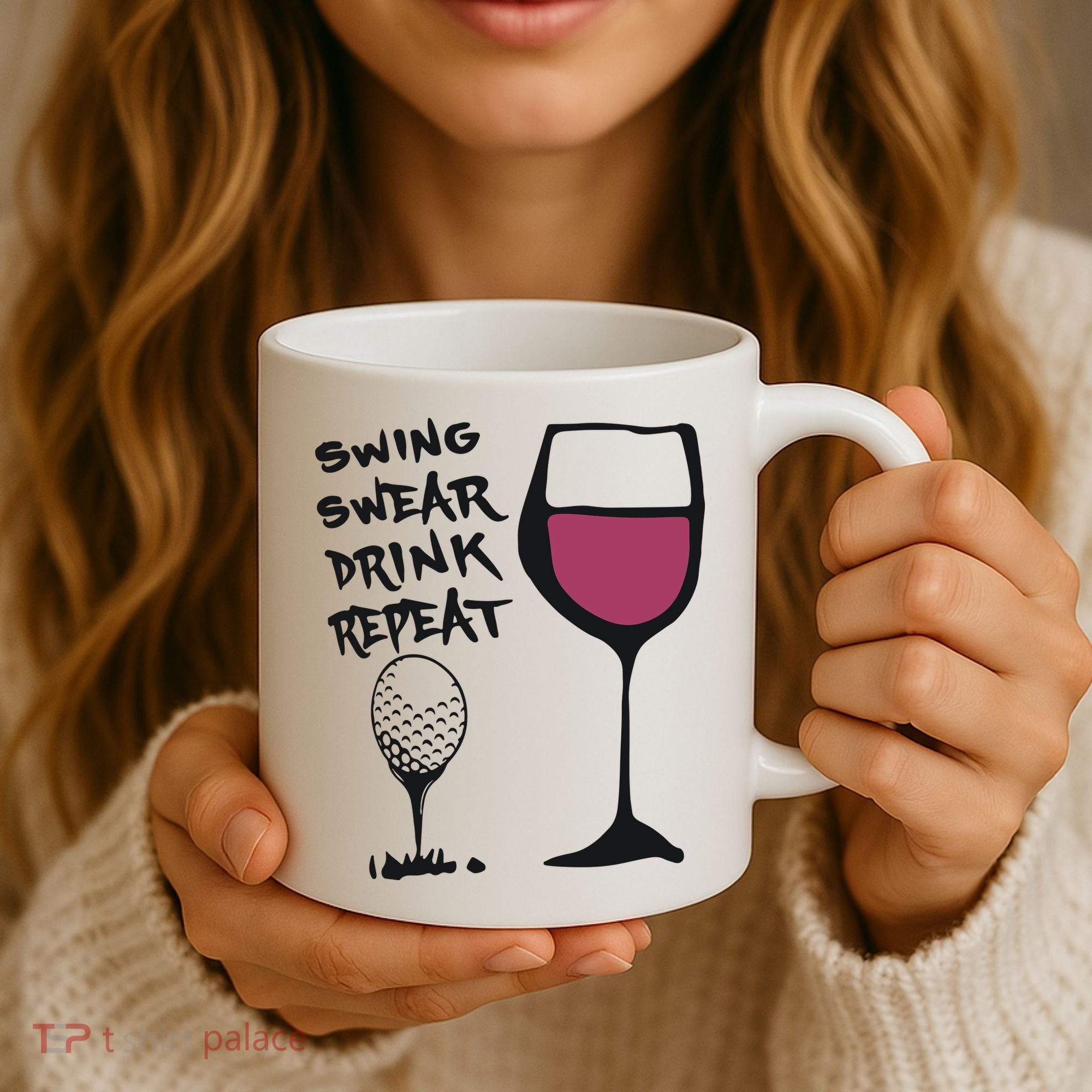 Swing Swear Drink Repeat Golf & Wine Wome Coffee Mug