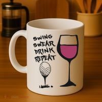 Swing Swear Drink Repeat Golf & Wine Wome Coffee Mug thumb 4