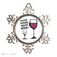 Swing Swear Drink Repeat Golf & Wine Wome Ornament thumb 0