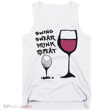 Swing Swear Drink Repeat Golf & Wine Wome Tank Top