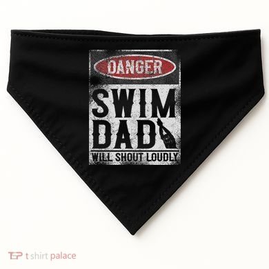 Swimming Swimmer Danger Swim Dad USA-Made Doggie Bandana