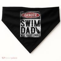 Swimming Swimmer Danger Swim Dad USA-Made Doggie Bandana thumb 0