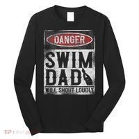 Swimming Swimmer Danger Swim Dad Long Sleeve Shirt thumb 0
