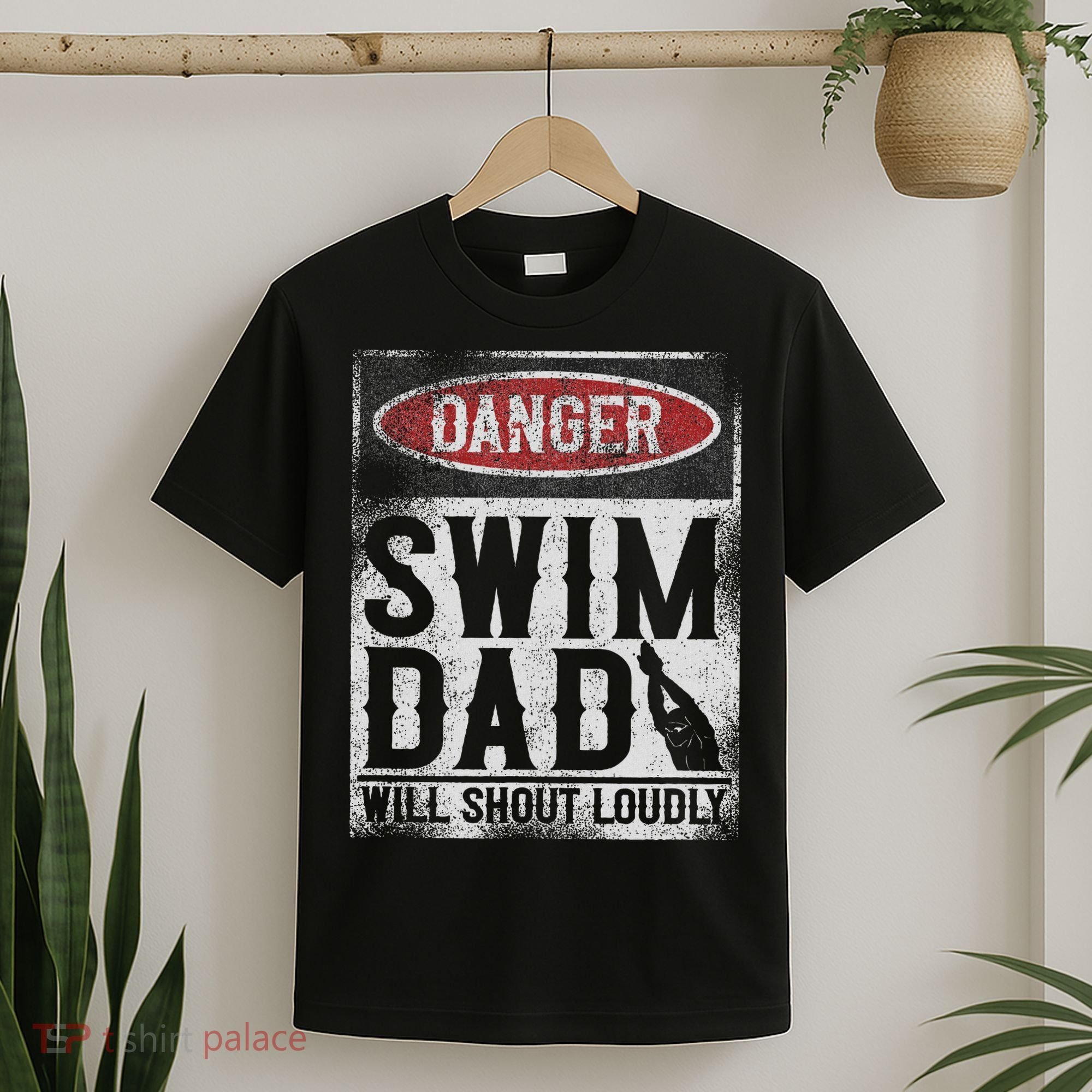 Swimming Swimmer Danger Swim Dad T-Shirt