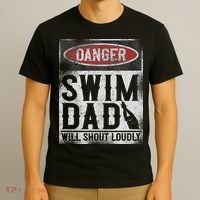 Swimming Swimmer Danger Swim Dad T-Shirt thumb 3