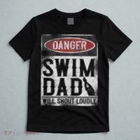 Swimming Swimmer Danger Swim Dad T-Shirt thumb 5