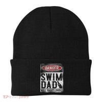 Swimming Swimmer Danger Swim Dad Beanie thumb 0