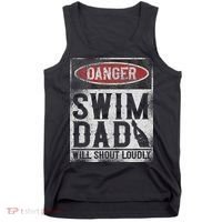 Swimming Swimmer Danger Swim Dad Tank Top thumb 0