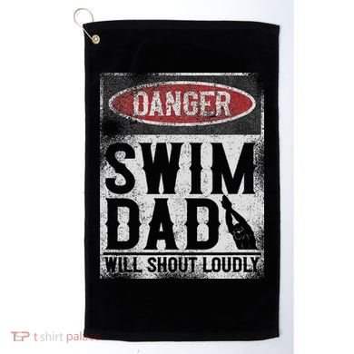 Swimming Swimmer Danger Swim Dad Golf Towel
