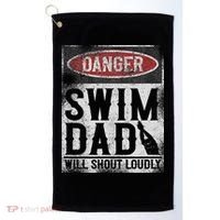 Swimming Swimmer Danger Swim Dad Golf Towel thumb 0