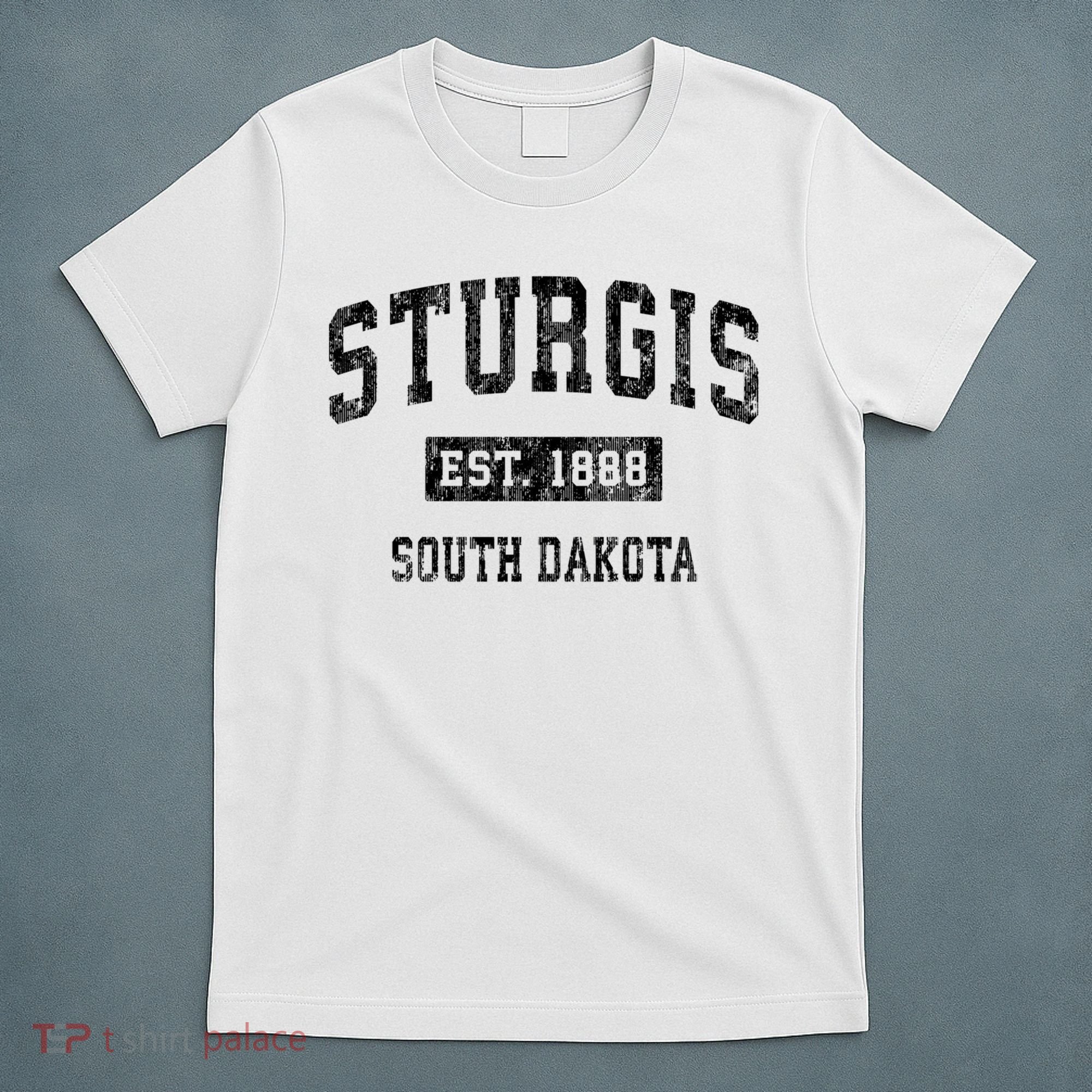 Sturgis South Dakota SD Vintage Sports Print T-Shirt