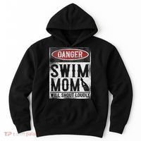 Swimming Swimmer Danger Swim Mom Hoodie thumb 0