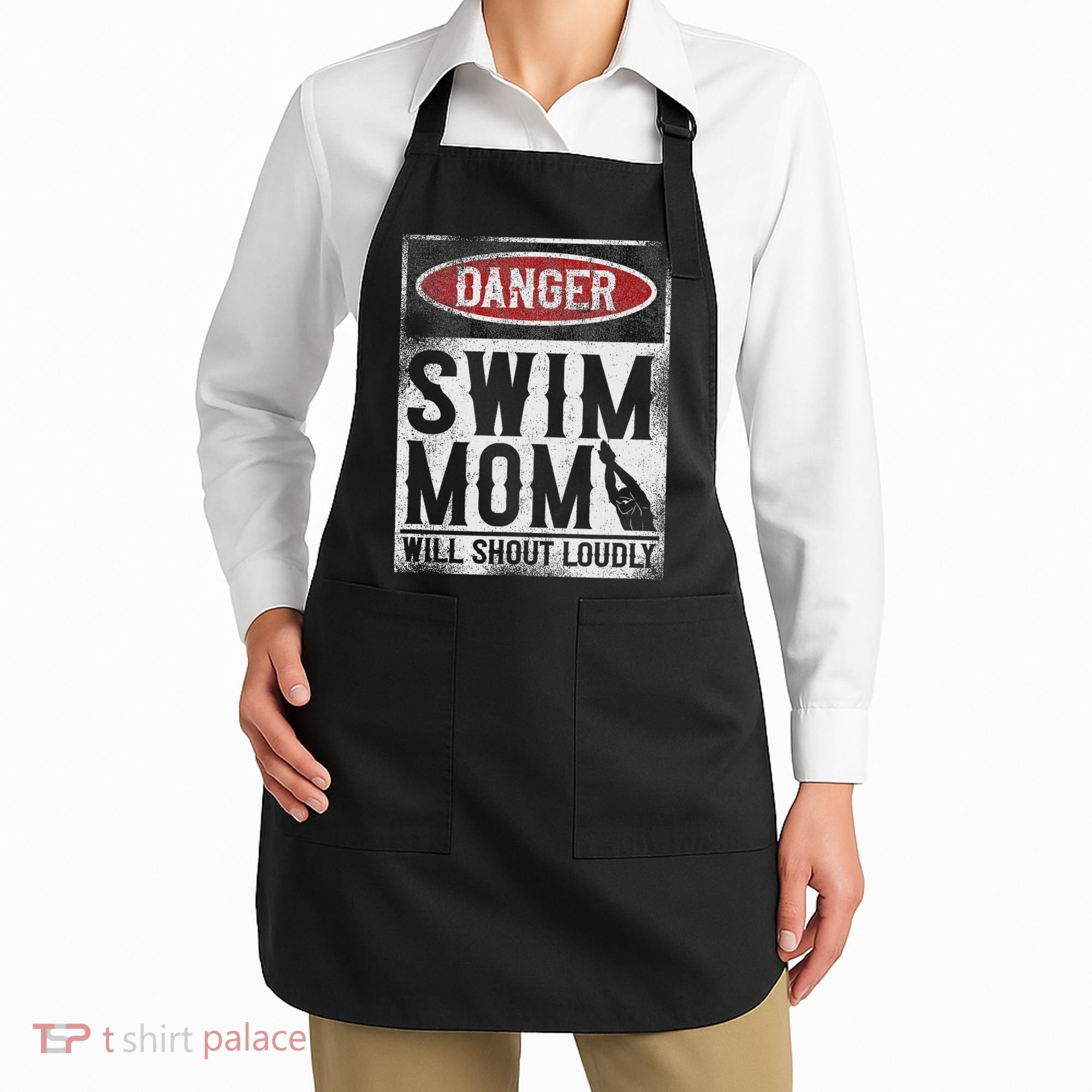 Swimming Swimmer Danger Swim Mom Apron
