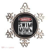 Swimming Swimmer Danger Swim Mom Ornament thumb 0