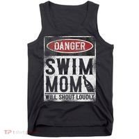 Swimming Swimmer Danger Swim Mom Tank Top thumb 0