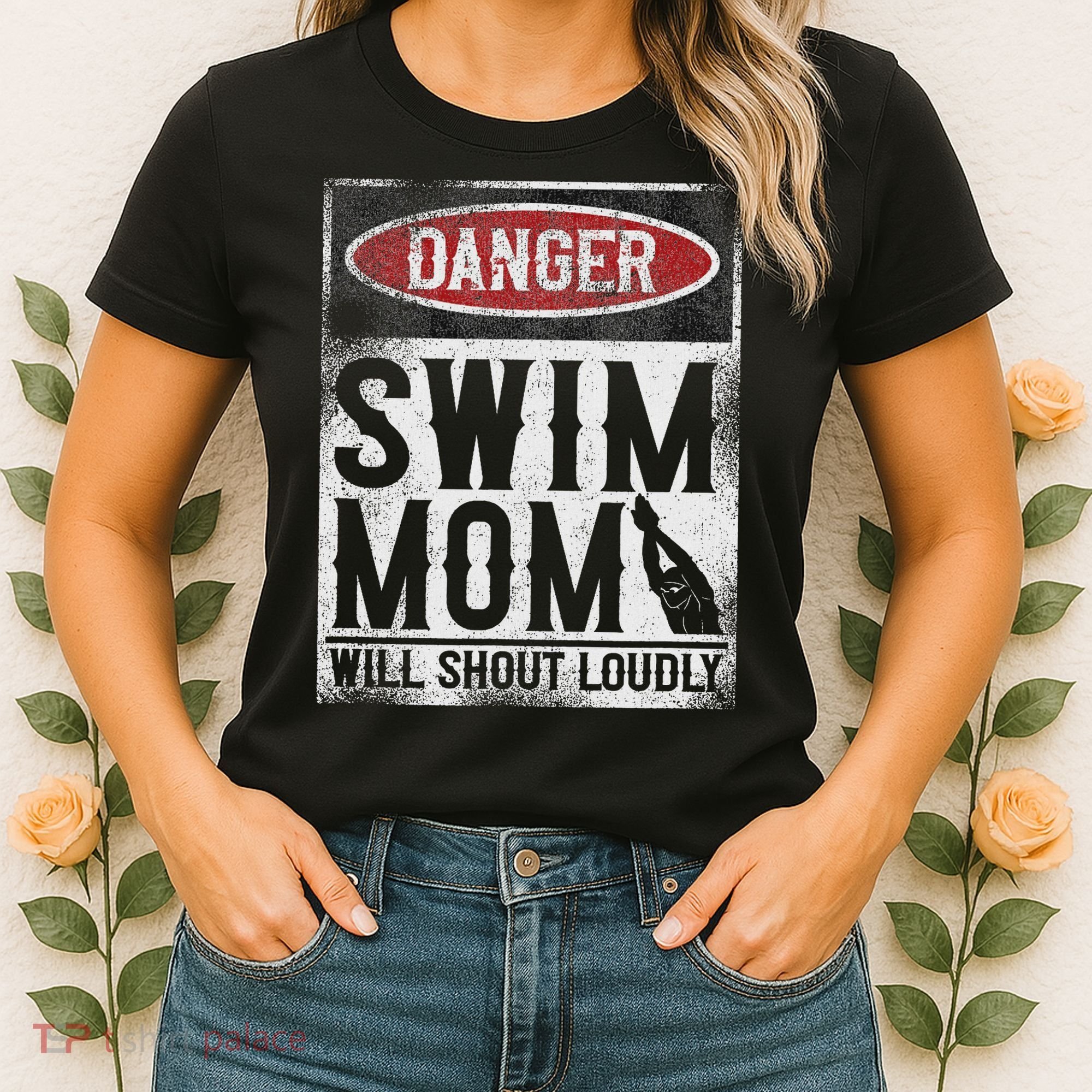 Swimming Swimmer Danger Swim Mom Women's T-Shirt