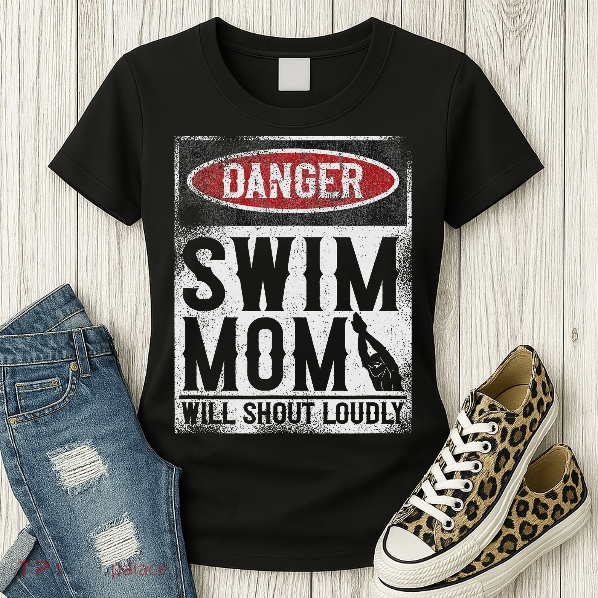 Swimming Swimmer Danger Swim Mom Women's T-Shirt