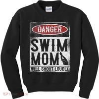 Swimming Swimmer Danger Swim Mom Kids Sweatshirt thumb 0