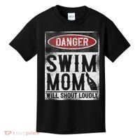 Swimming Swimmer Danger Swim Mom Kids T-Shirt thumb 0