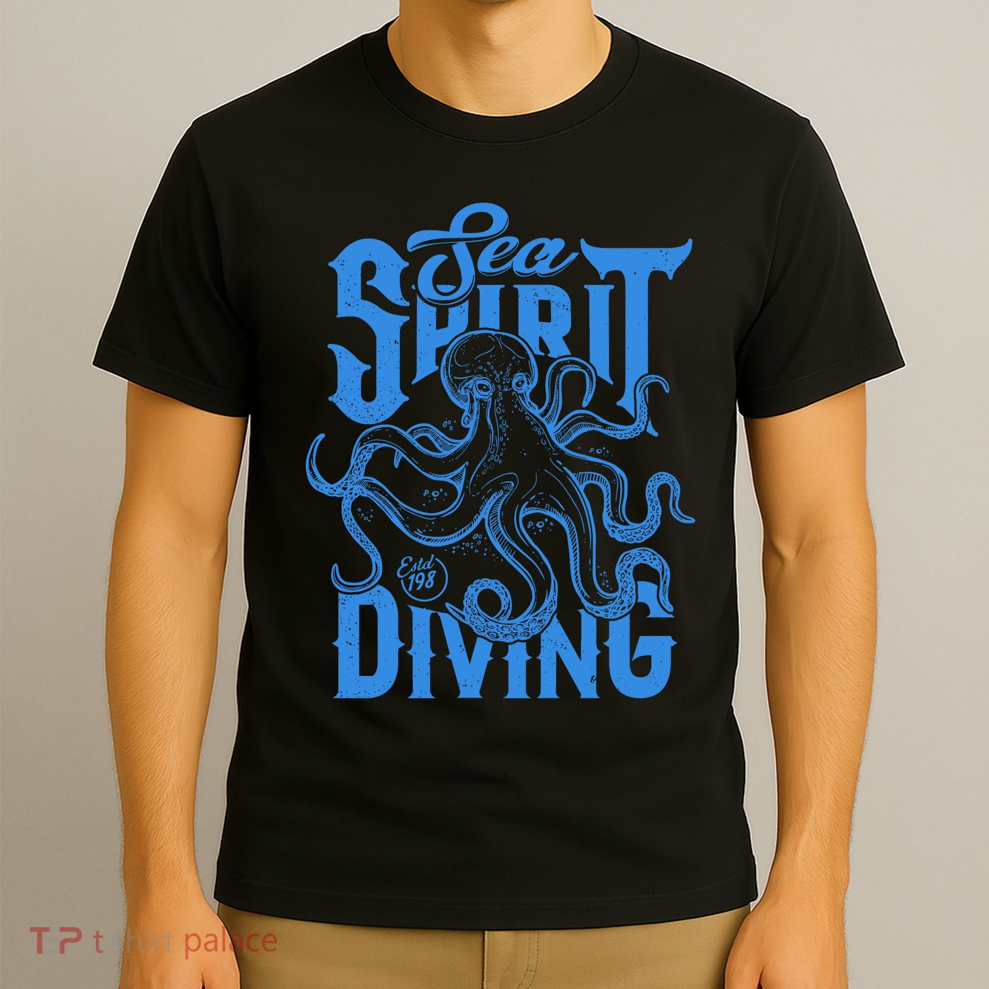 Sea Spirit Diving Funny Fishing Poster T-Shirt