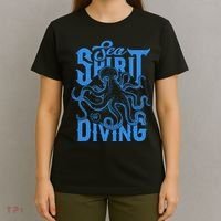 Sea Spirit Diving Funny Fishing Poster T-Shirt thumb 4
