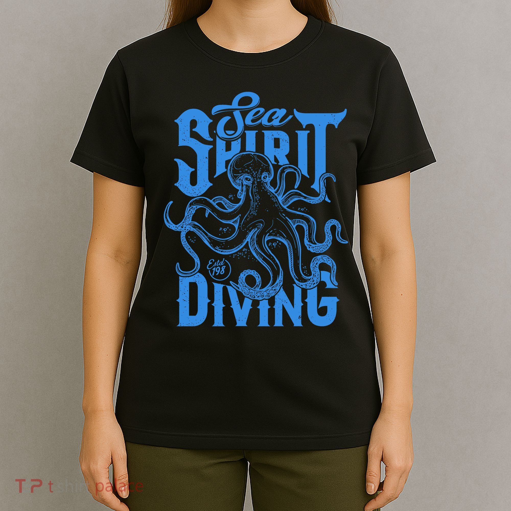 Sea Spirit Diving Funny Fishing Poster T-Shirt