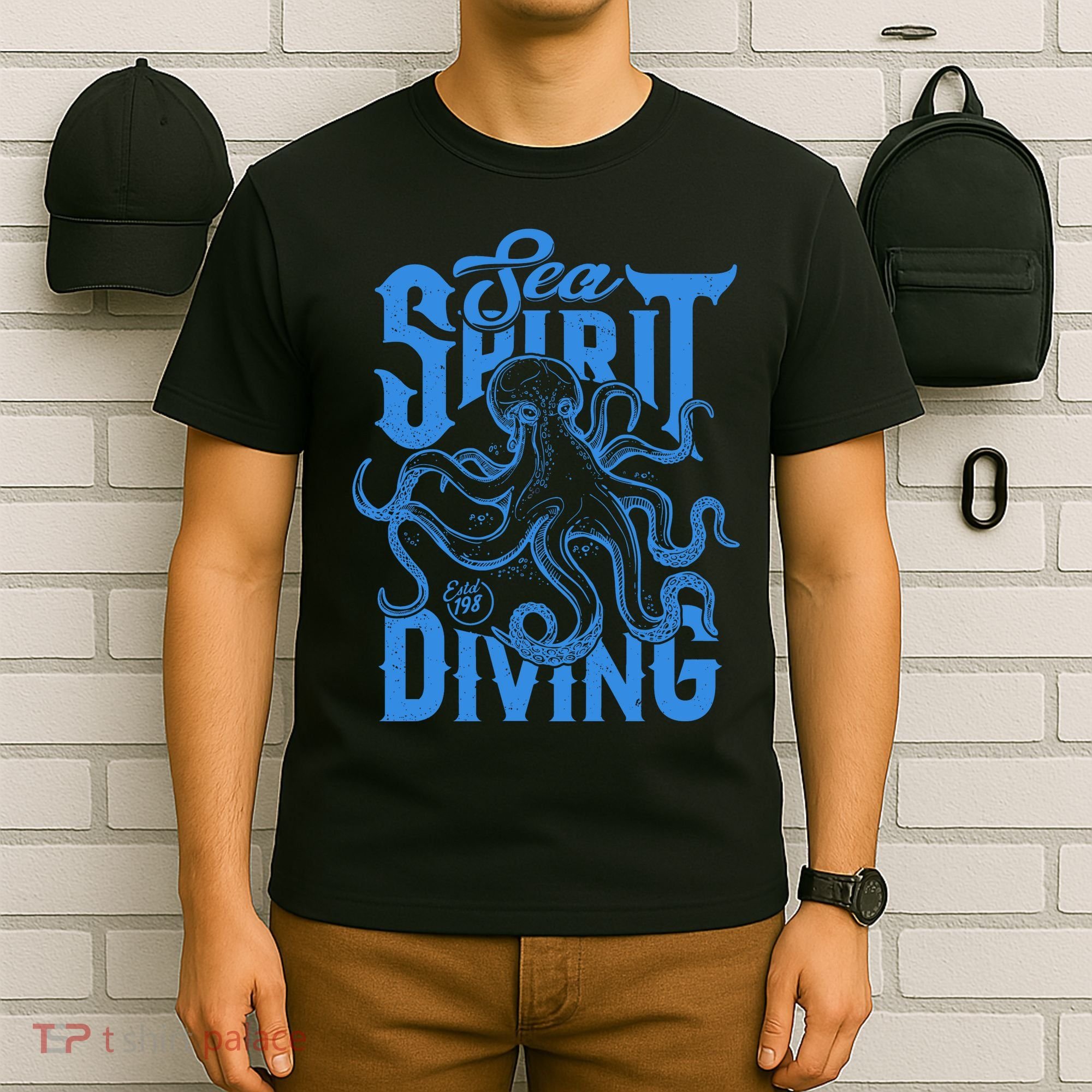 Sea Spirit Diving Funny Fishing Poster T-Shirt