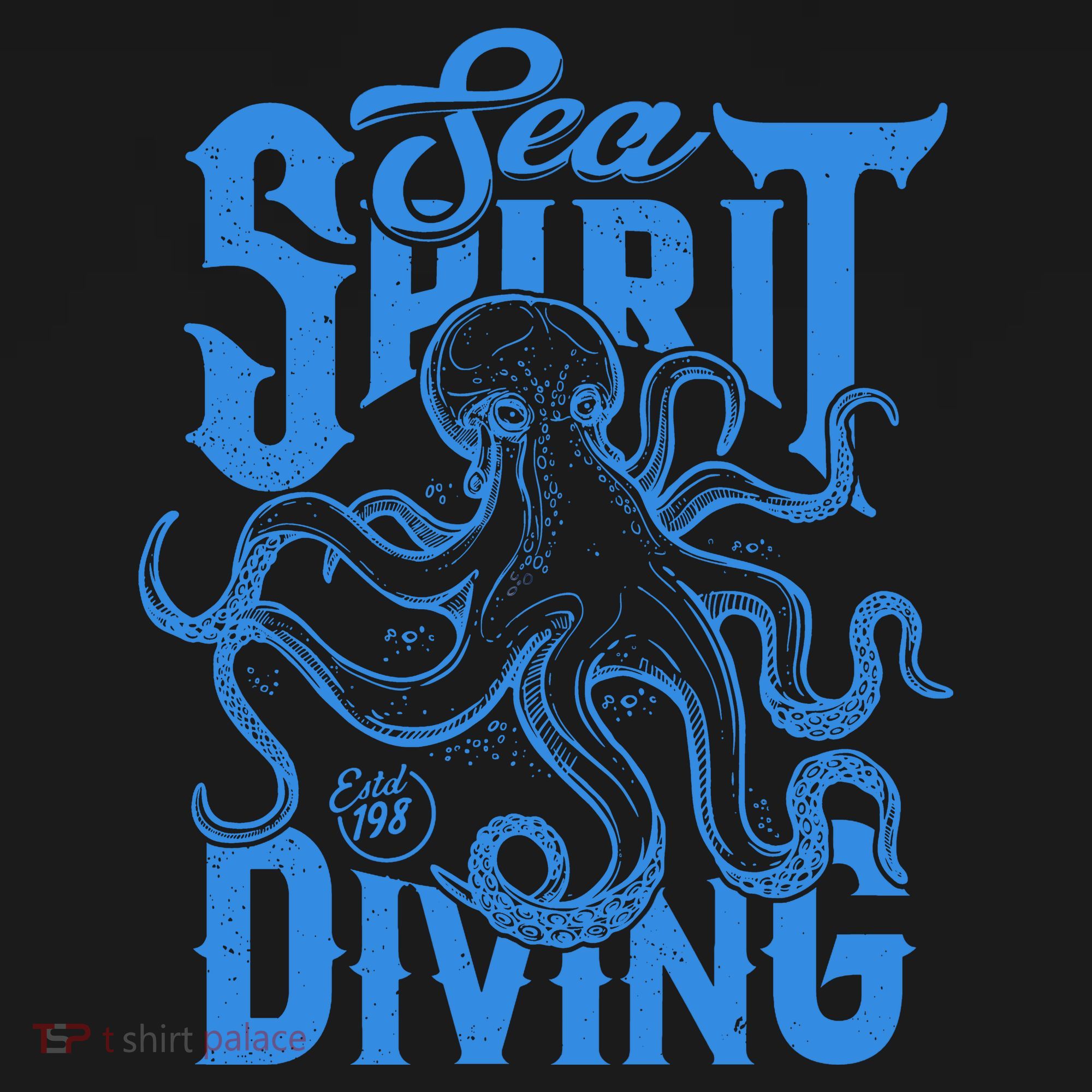 Sea Spirit Diving Funny Fishing Poster T-Shirt