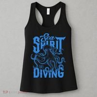 Sea Spirit Diving Funny Fishing Poster Women's Tank Top thumb 3