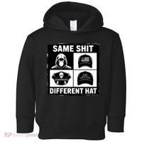 Same ShJt Different Hat Funny Toddler Hoodie thumb 0