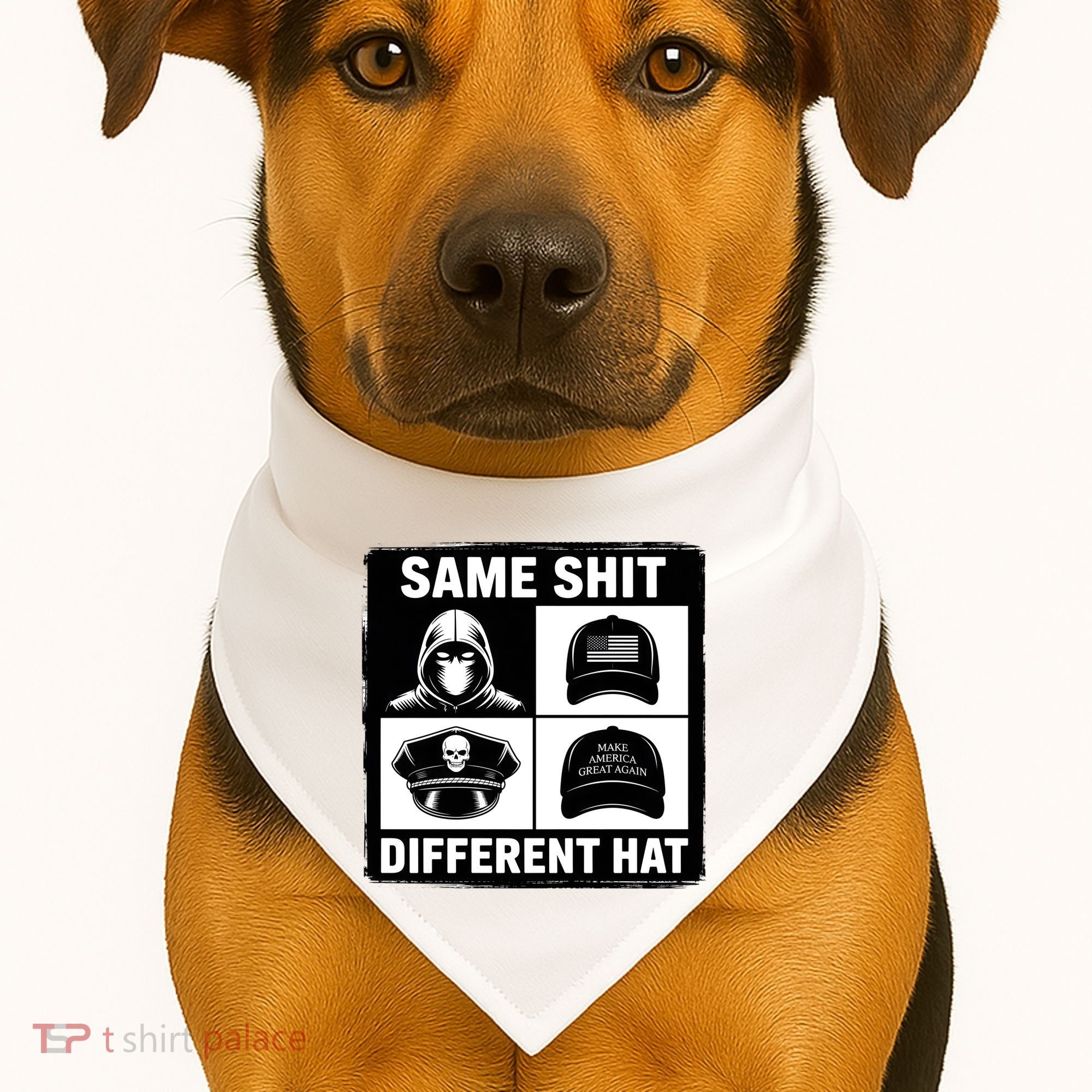 Same ShJt Different Hat Funny USA-Made Doggie Bandana