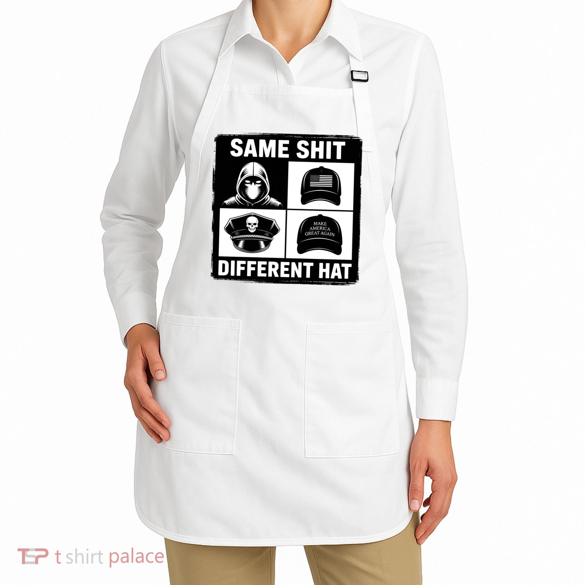 Same ShJt Different Hat Funny Apron