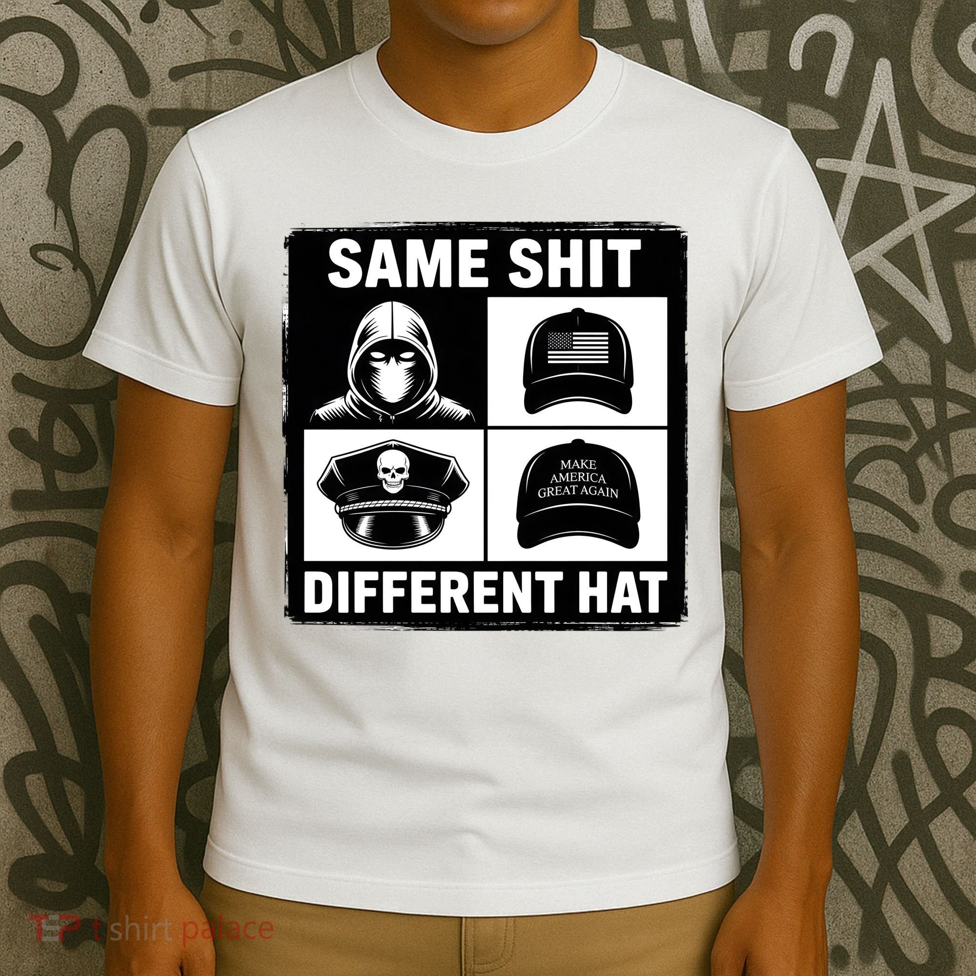 Same ShJt Different Hat Funny T-Shirt