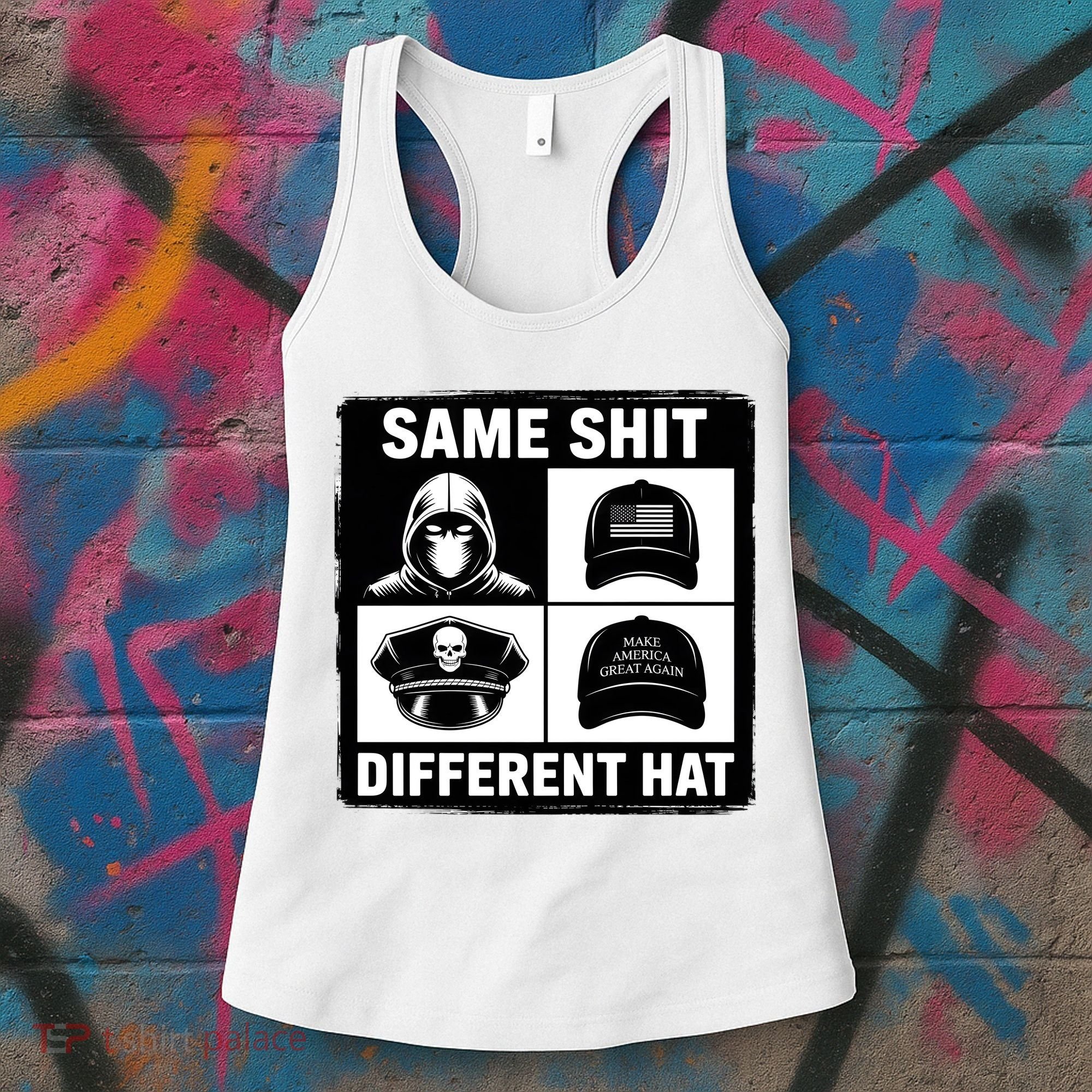 Same ShJt Different Hat Funny Women's Tank Top